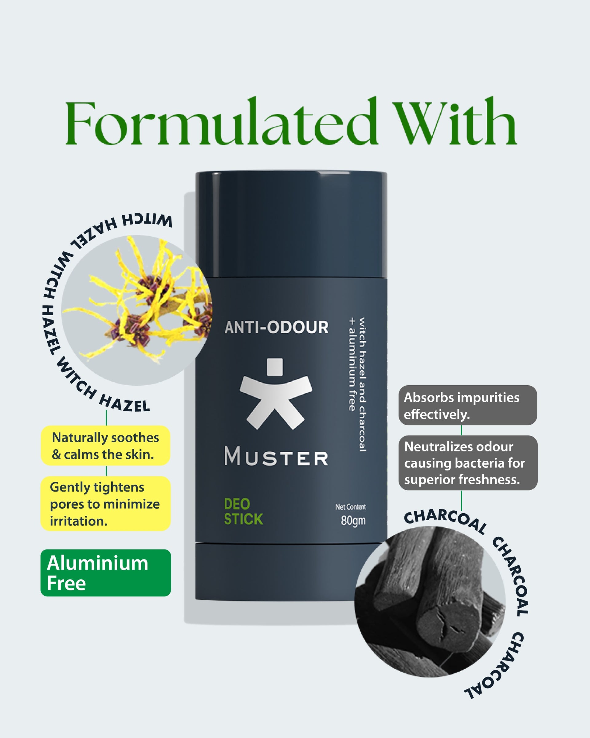 The Muster Fresh Combo Deo Stick + Hair & Body Gel