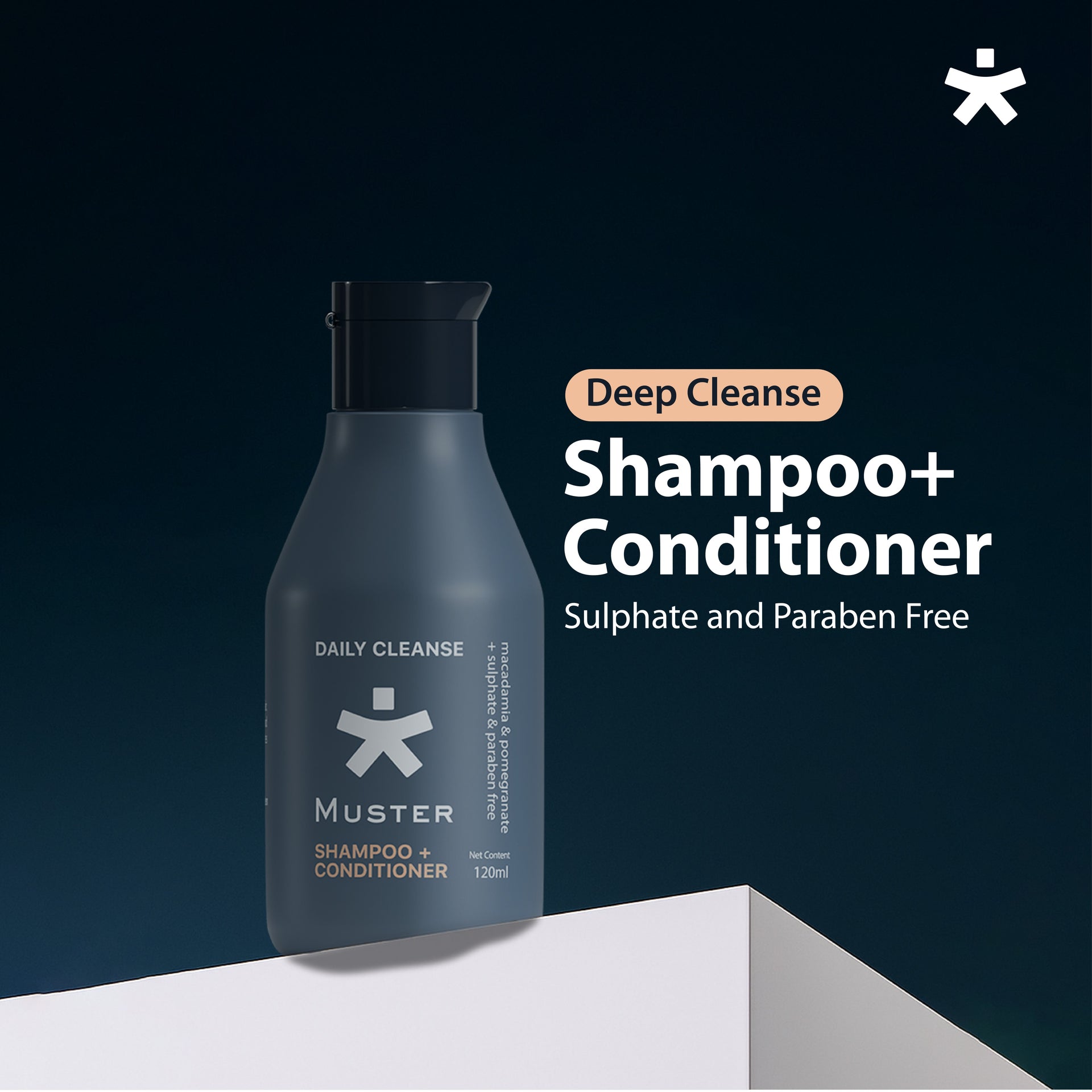 Deep Cleanse Shampoo & Conditioner, Sulphate & Paraben Free - 120 ml