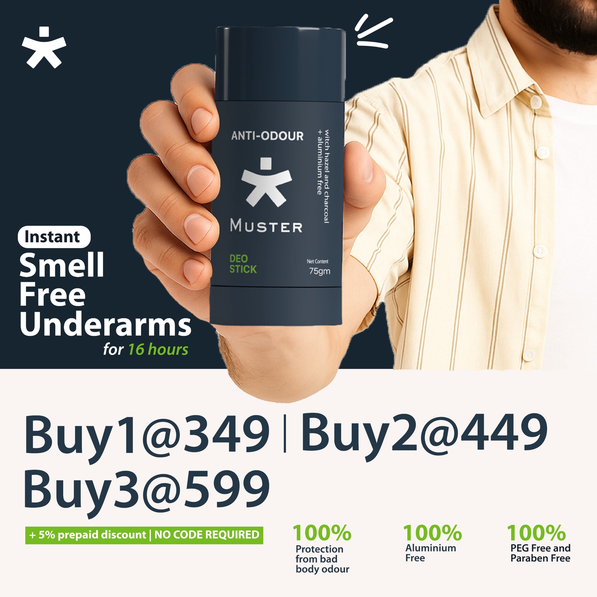 Anti-Odour Deo Stick - Stay Drier, Smell Better, Feel Unstoppable